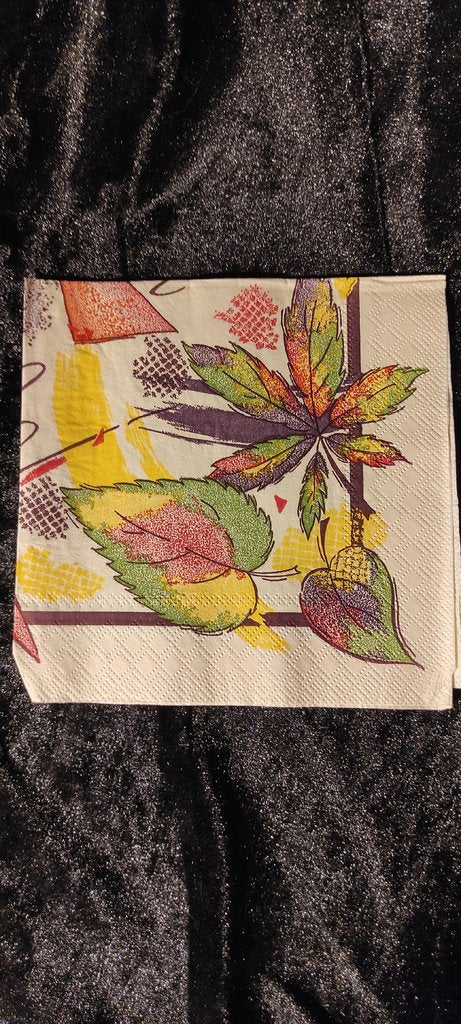 Serviette bunte Blätter