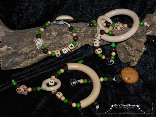 Set Schnullerkette Greifling Spielclip 3 tlg.