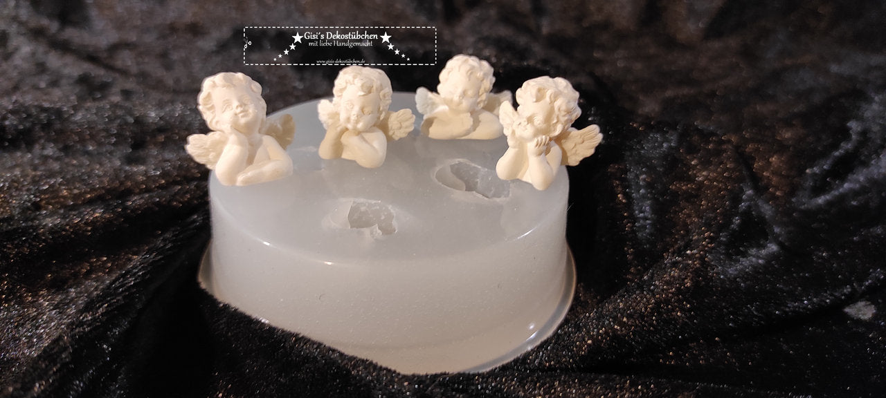 Silikonform 4 Mini Engel Betonform