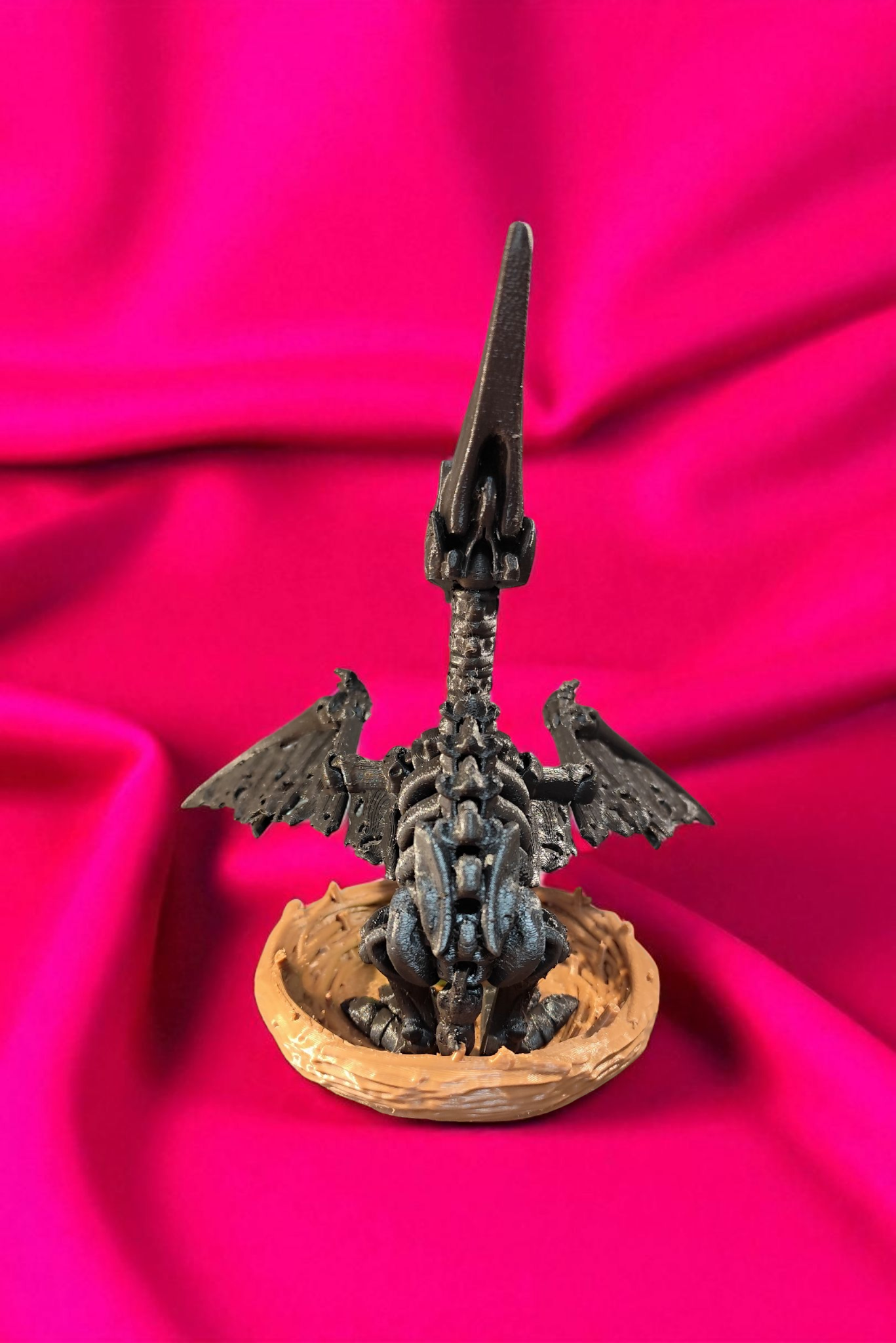 Skelett Pteranodon mit Nest und Eiern 3D