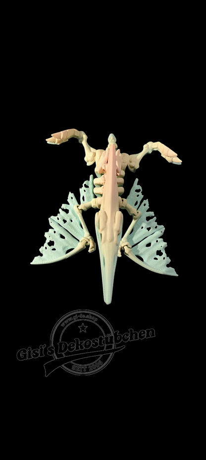 Skelett Pteranodon mit Nest und Eiern 3D
