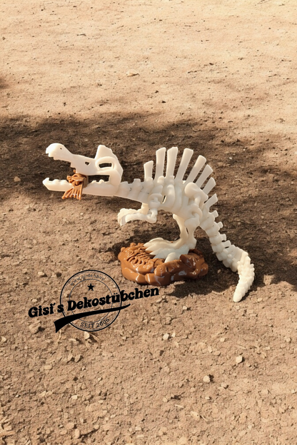 Skelett Spinosaurus - Bewegliche 3D Dino Figur | Gelenkiges Dinosaurier Spielzeug