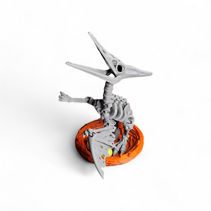 Skelett Pteranodon mit Nest und Eiern 3D