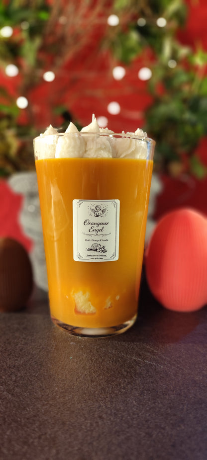 Sojawachskerze „Orangener Engel“ – Duft Orange & Vanille