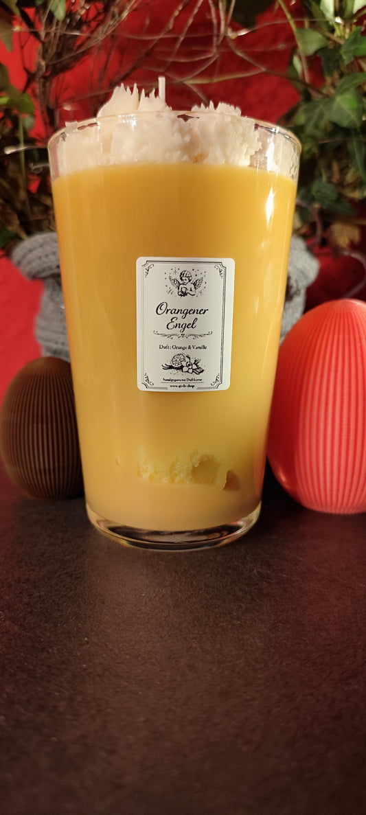 Sojawachskerze „Orangener Engel“ – Duft Orange & Vanille