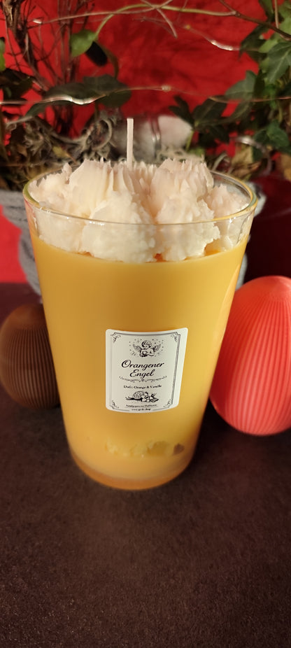 Sojawachskerze „Orangener Engel“ – Duft Orange & Vanille