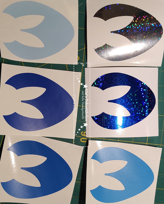 Sticker/Aufkleber Vinyl Ei mit Hase
