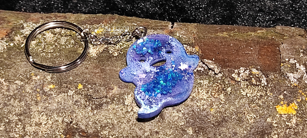 Süße Geist Harz Schlüsselanhänger handgefertigt