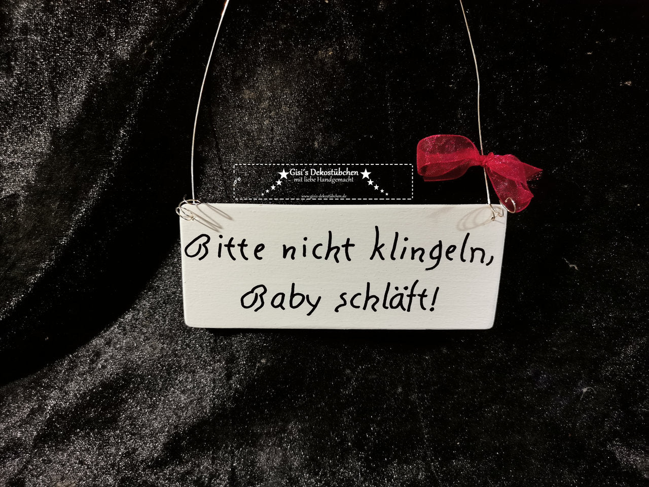 Süßes Holzschild Bitte nicht klingeln, Baby schläft!