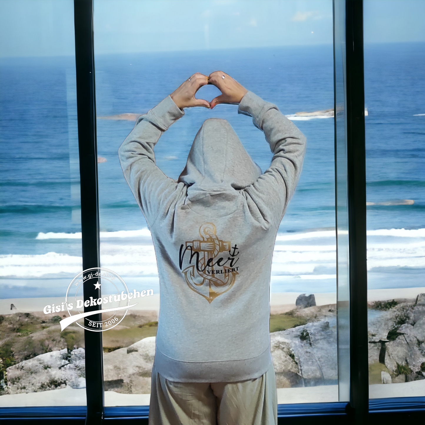 Sweatshirt Jacke Meer verliebt Damen