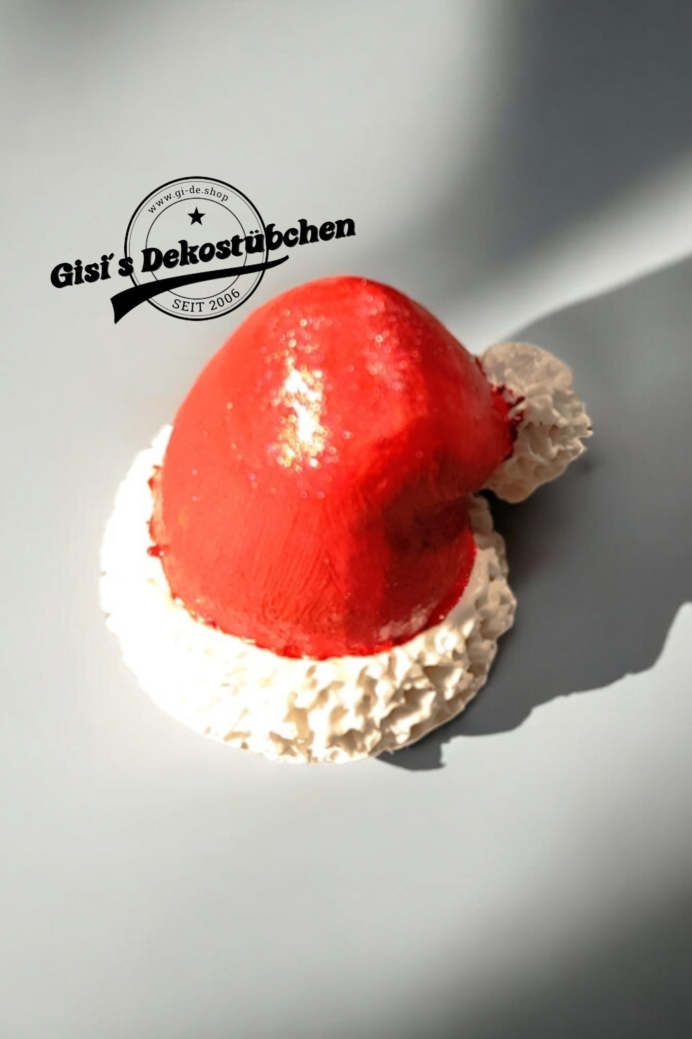 Tischdeko Weihnachtsmütze Handbemalt