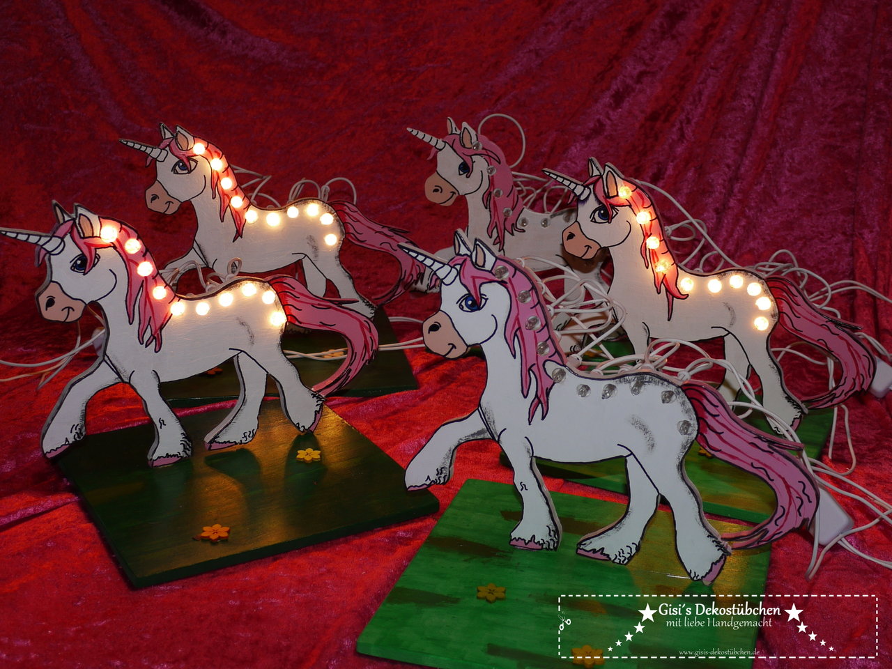 Tischlampe Einhorn mit LED