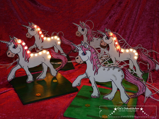 Tischlampe Einhorn mit LED