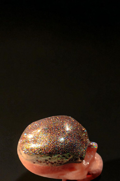 Totenkopf Deko Figur – Epoxidharz mit Pigmenten & Glitzer – 10 cm – Unikat & Wunschfarbe möglich