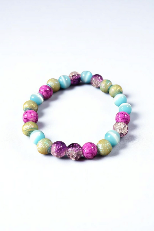 Tropenvibes fürs Handgelenk – Glasperlenarmband mit WOW-Effekt!