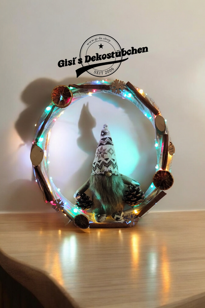 Türkranz Türdeko Türschmuck Weihnachten Wichtel Zapfen Schneeflocken Orangen Zimt Band Modern