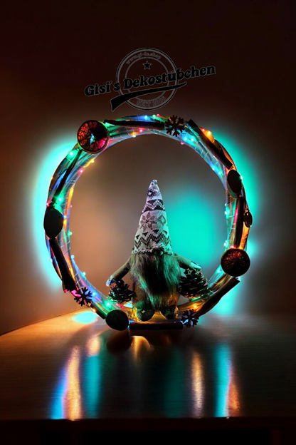 Türkranz Türdeko Türschmuck Weihnachten Wichtel Zapfen Schneeflocken Orangen Zimt Band Modern