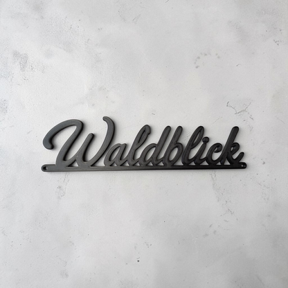 STL Datei Türschild „Waldblick“