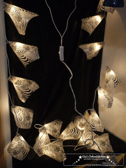 UNIKAT zauberhafte Lichterkette süßes Zebra NEU mit LED