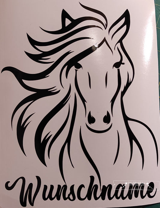 Vinyl Türschild Pferd