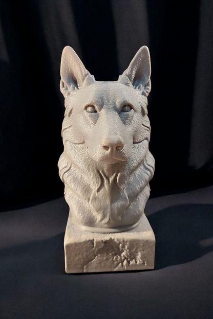 Wächter der Treue – Schäferhund-Büste aus dem 3D-Druck