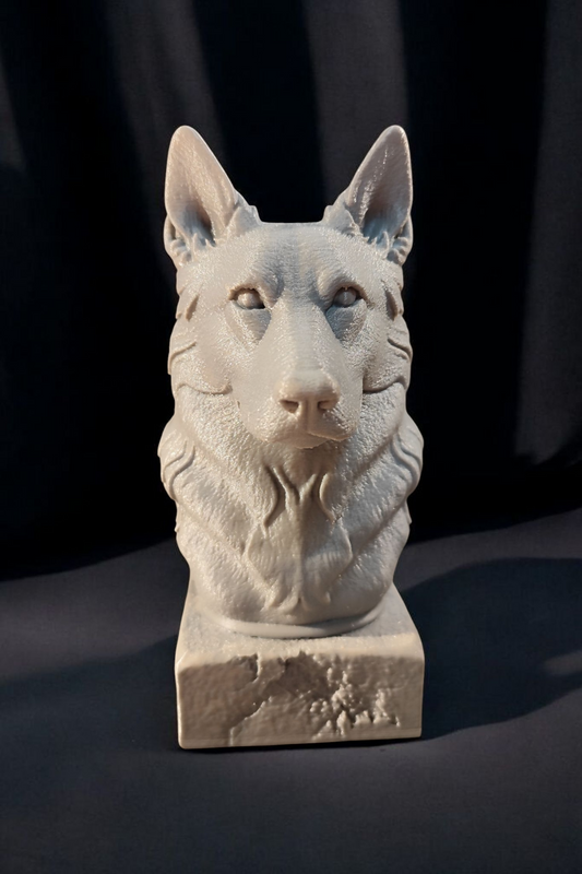 Wächter der Treue – Schäferhund-Büste aus dem 3D-Druck