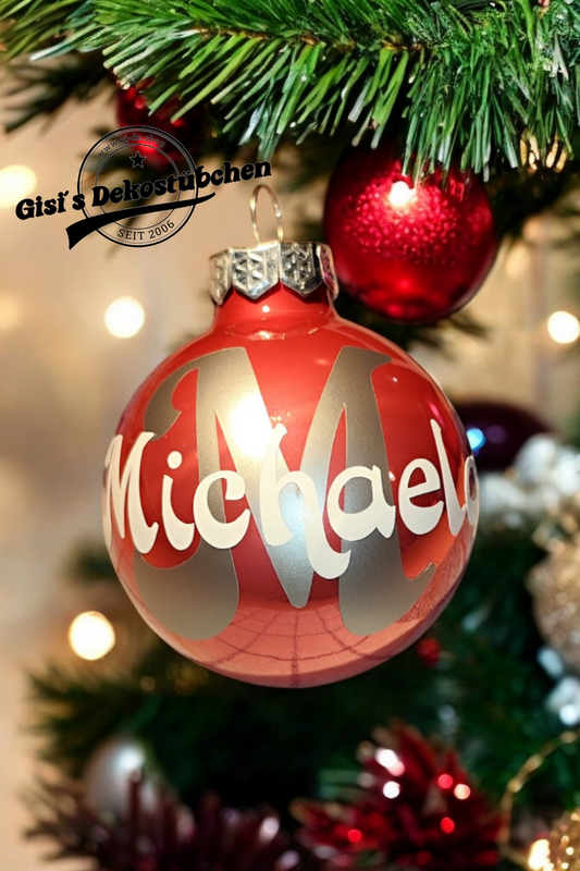 personalisiert mit Namen Christbaumkugeln