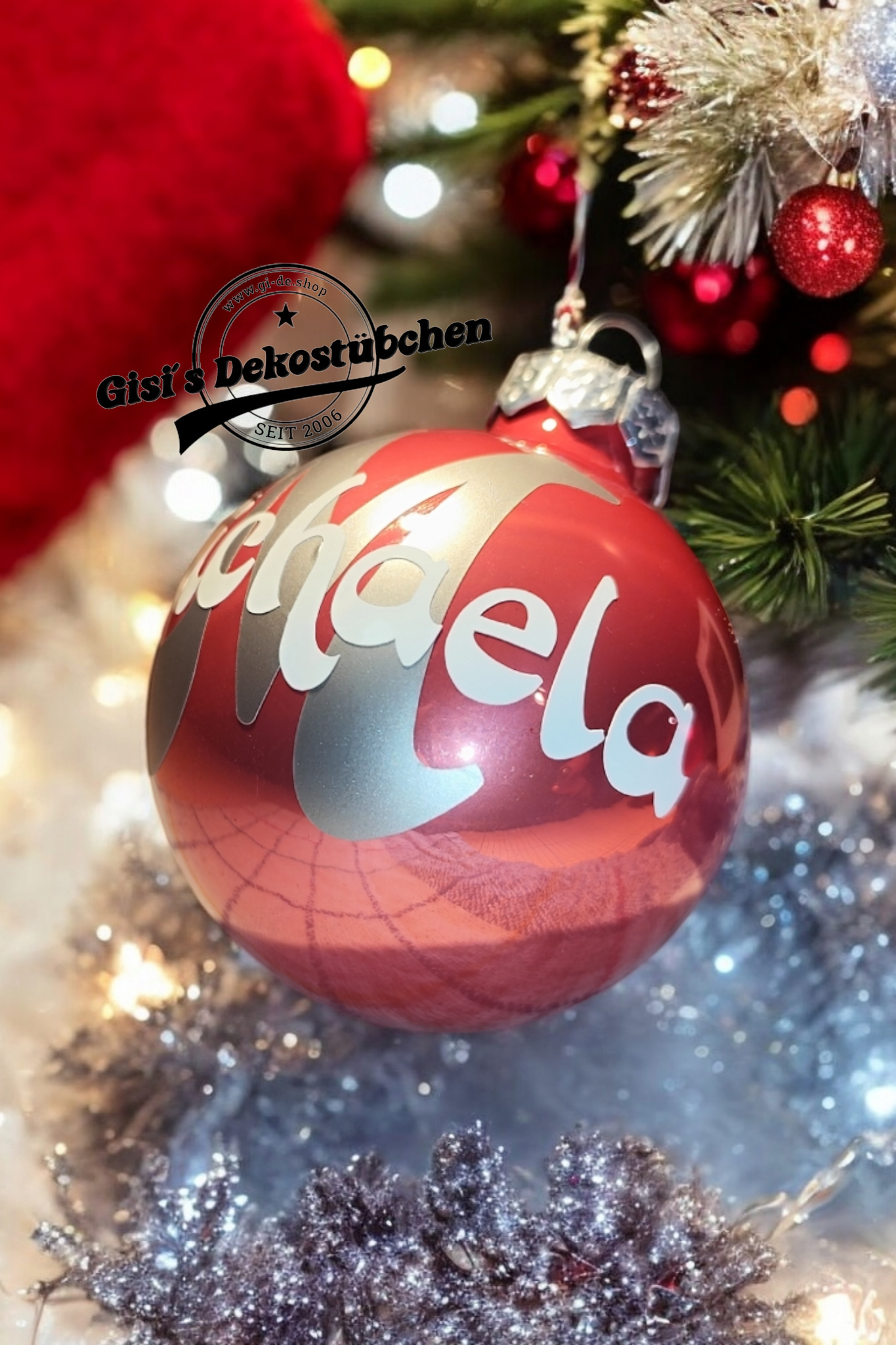 personalisiert mit Namen Christbaumkugeln