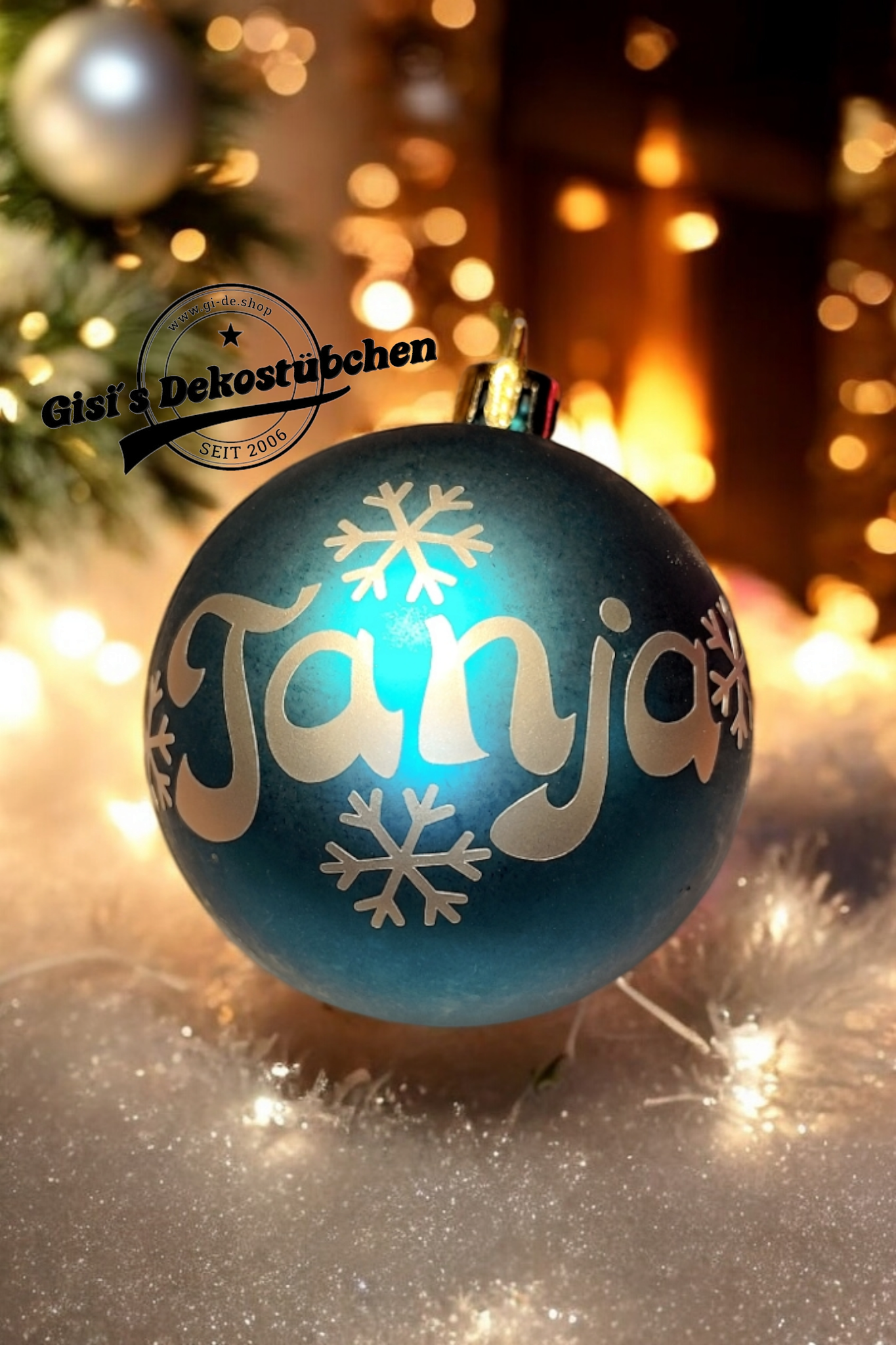 personalisiert mit Namen Christbaumkugeln