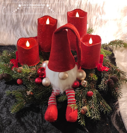 Wichtel Adventskranz frisch gebunden