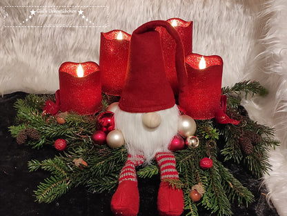 Wichtel Adventskranz frisch gebunden