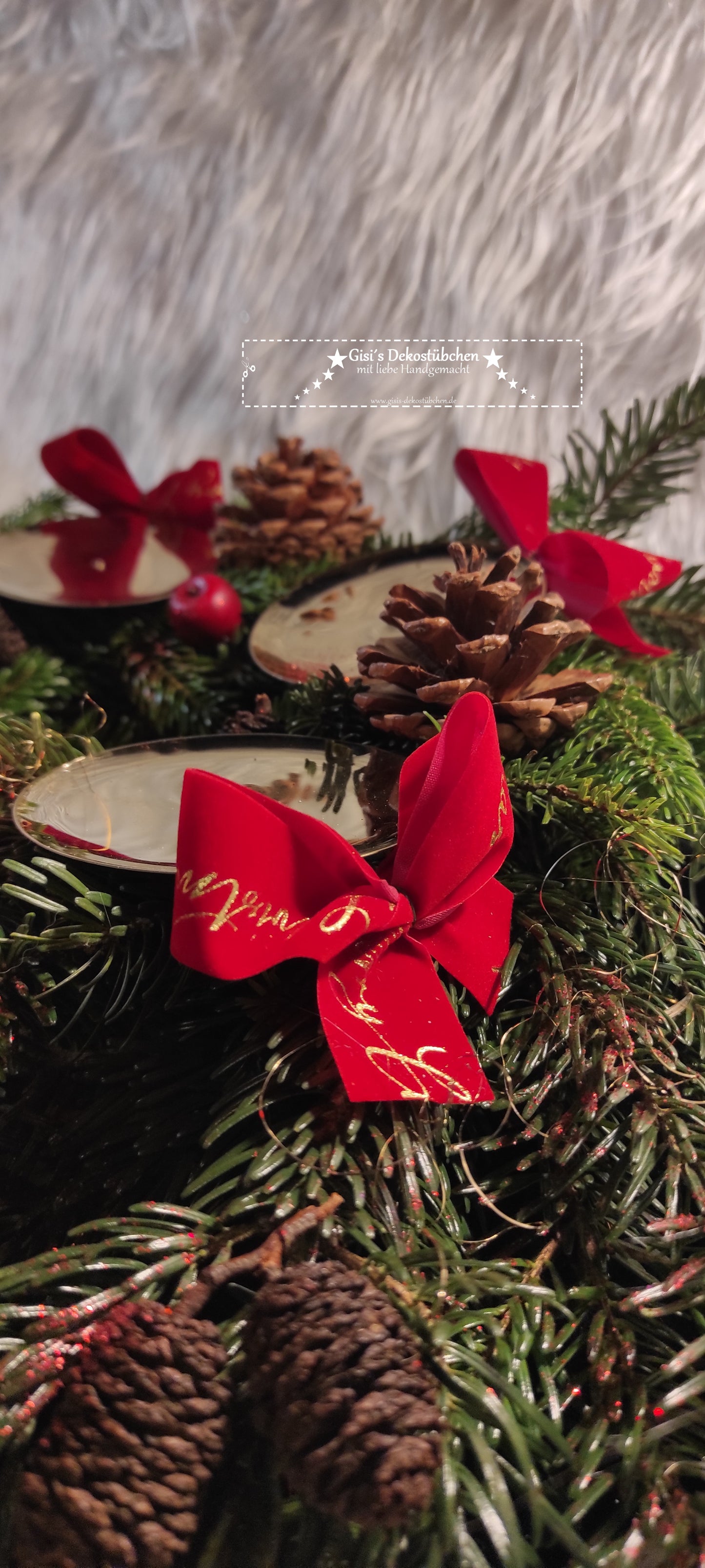 Wichtel Adventskranz frisch gebunden