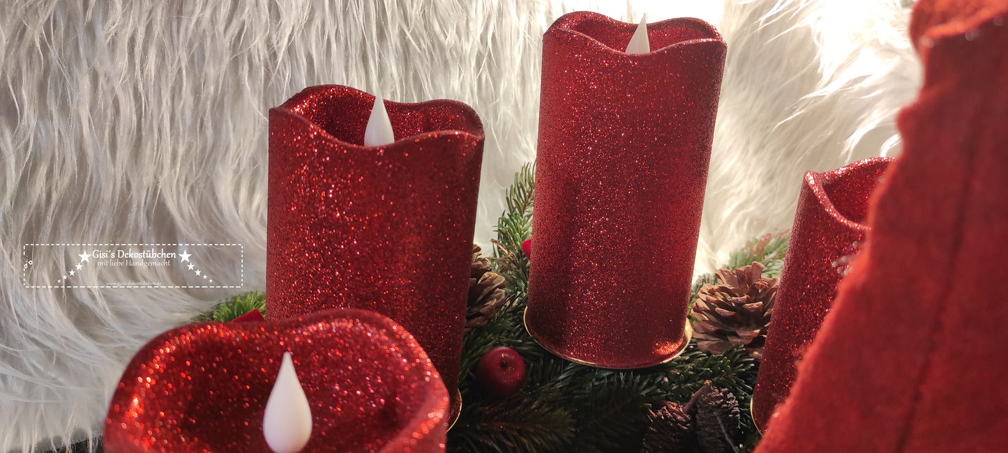 Wichtel Adventskranz frisch gebunden