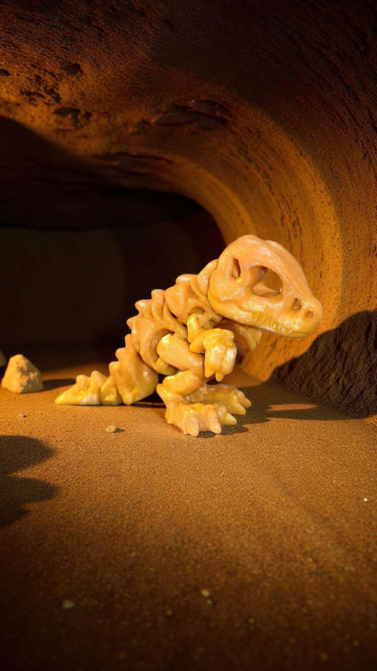 Winziges Skelett eines T-Rex Fidget Deko