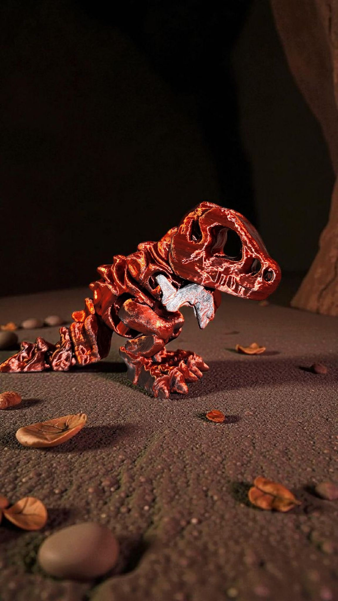 Winziges Skelett eines T-Rex Fidget Deko