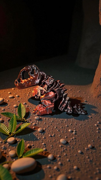 Winziges Skelett eines T-Rex Fidget Deko