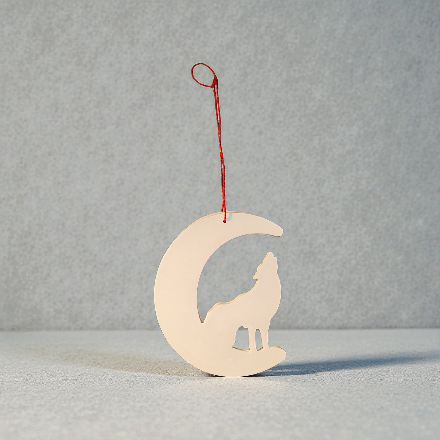 Wolf Mond Dekoration Keramik