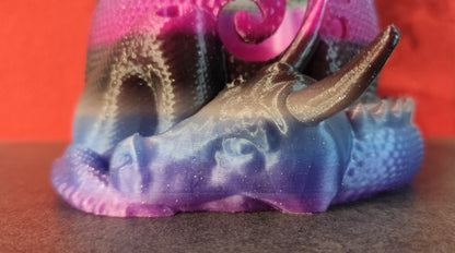 Wollhalter Drache 3D Druck – Wollschale mit Halter für Häkelnadel & Schere