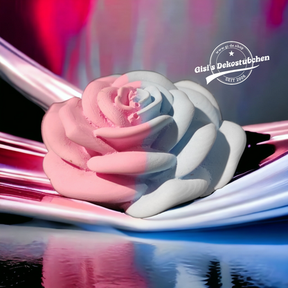 Wunderschöne Keramik Rose in Pastellfarben