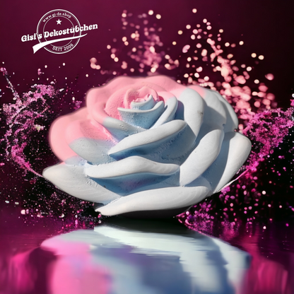 Wunderschöne Keramik Rose in Pastellfarben