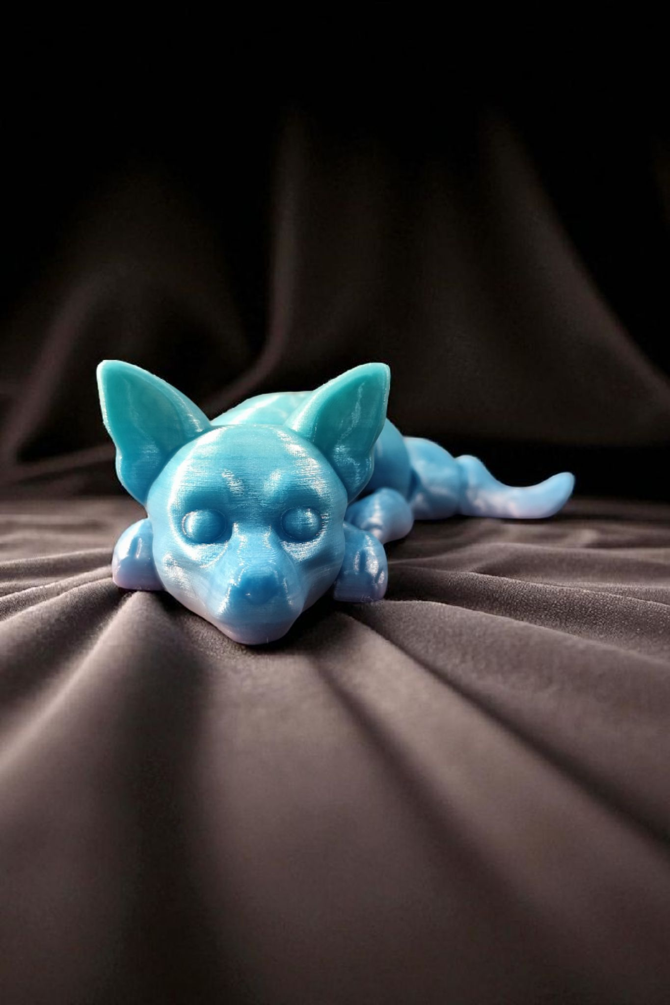 XL Flexi Chihuahua 3D-Druck – bewegliche Hund Figur aus PLA – ca. 22 cm – Wunschfarbe wählbar