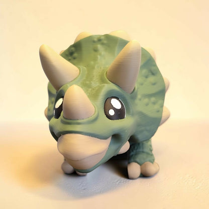 XXL Triceratops Dino – flexibler 3D-Druck Dinosaurier, ca. 30 cm