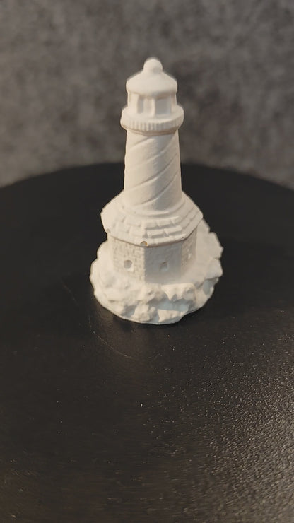 Keramik-Leuchtturm 5,5 cm – maritime Miniatur, weiß, 28 g