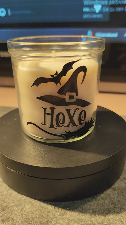 Halloween Duftkerze verschiedene Düfte, in wiederverwertbaren Glas