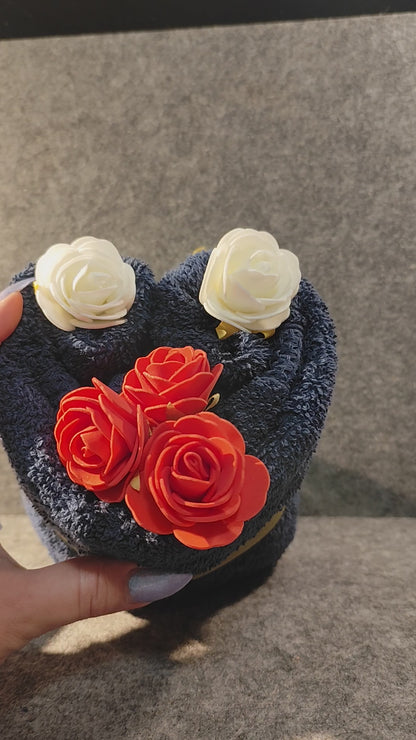 Handtuchtorte - Herzform, Geldgeschenke, Geburtstag, Muttertag