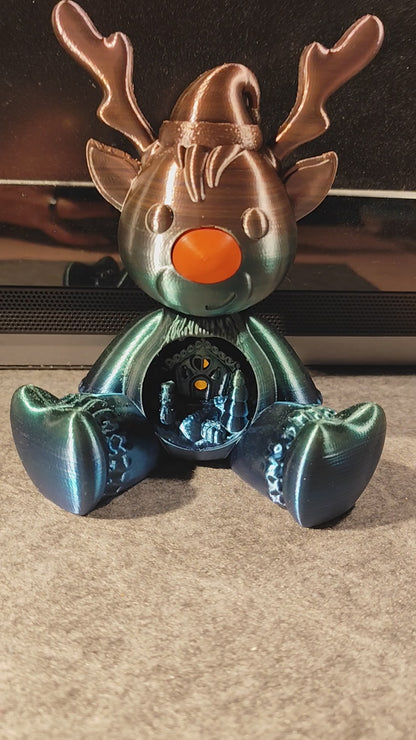 3D Rudolf mit der roten Nase