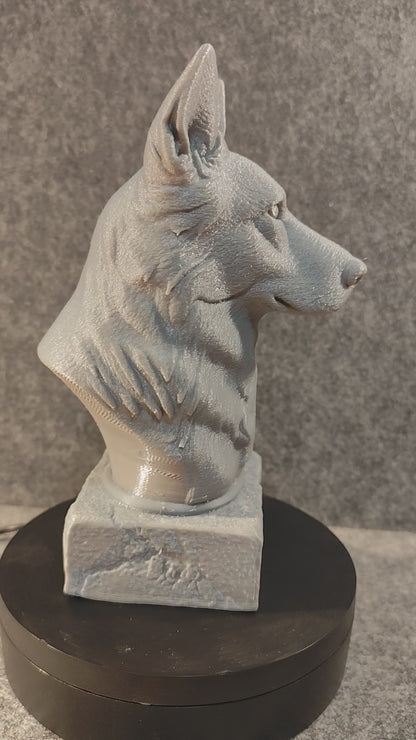 Wächter der Treue – Schäferhund-Büste aus dem 3D-Druck